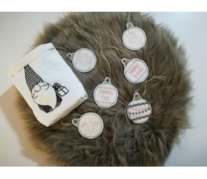 Stickserie - ITH Weihnachtskugeln - 33 Motive in 2 Größen